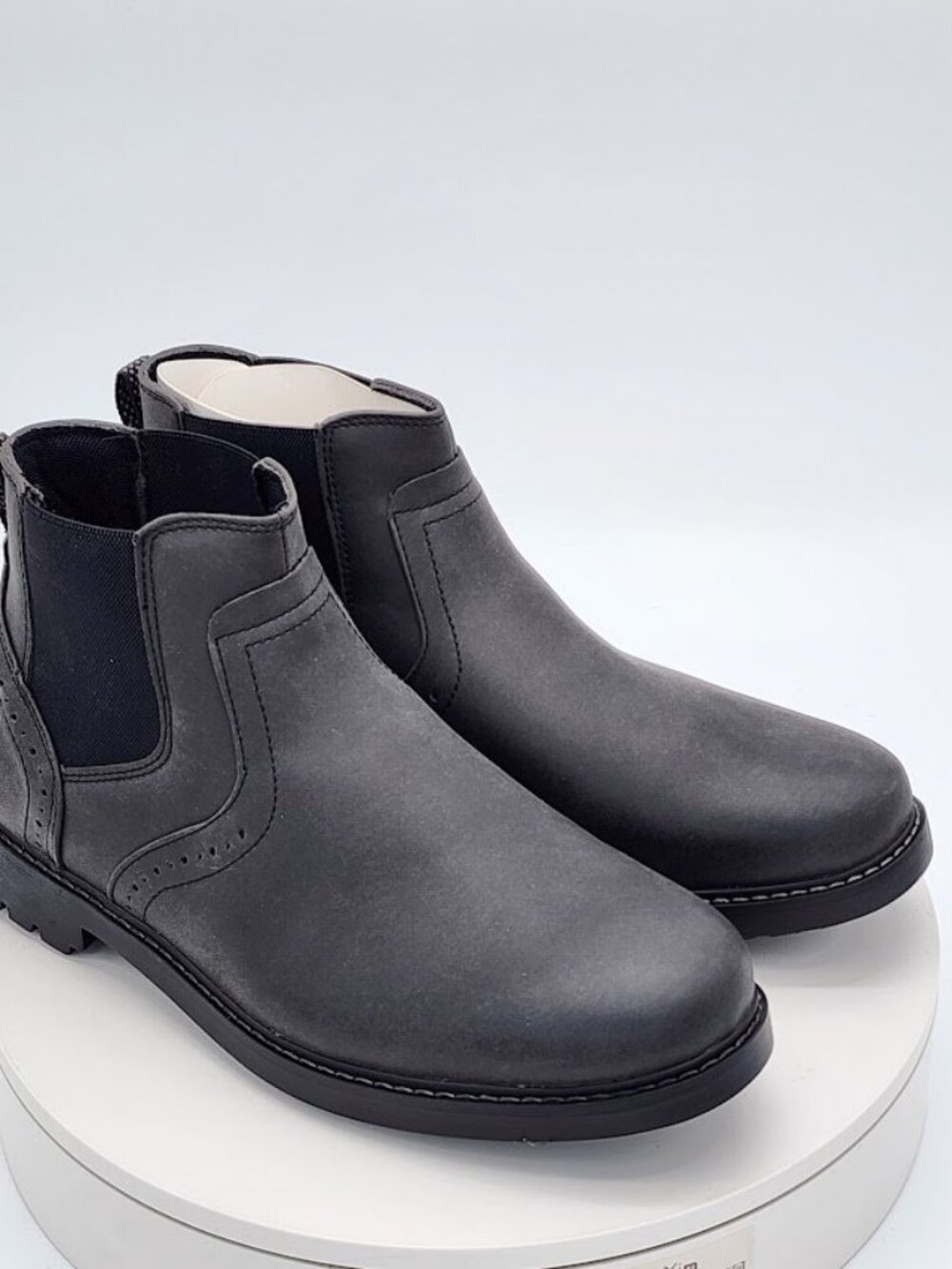 Nunn Bush Black Chelsea Lug Sole Ankle Boots Men’s Size 10.5 Wide